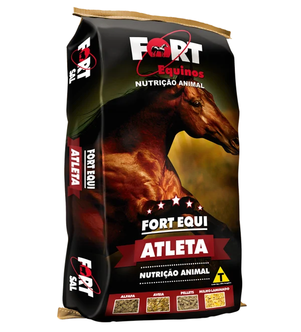 Embalagem da ração Fort Equi Atleta, da FortSal